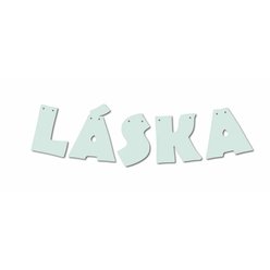 Girlanda " LÁSKA  " mint perleť
